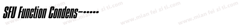 SFU Function Condens字体转换